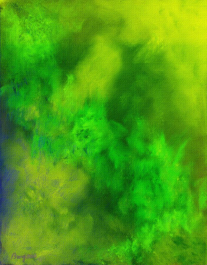 Abstract Digital Art - Green Abstract by William Burgess