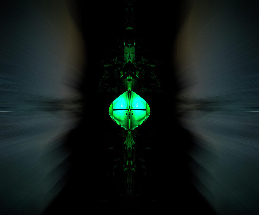 Green Alien Dude on a Speeder Digital Art by Pelo Blanco Photo