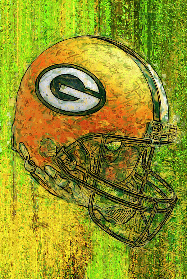 green bay packers gold helmet