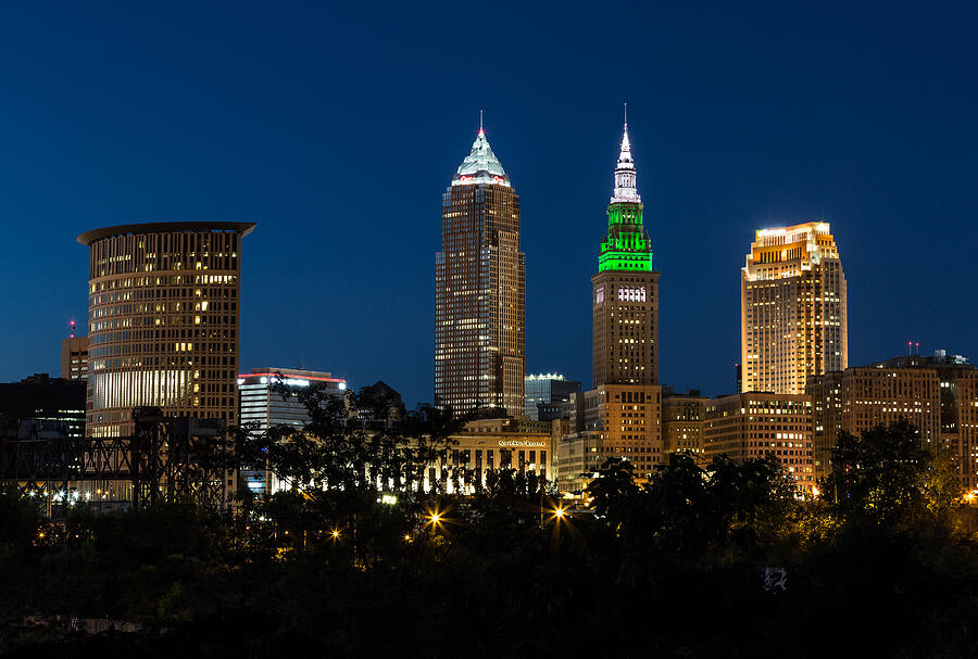Green and Grey in Cleveland Ohio Photograph by Dale Kincaid