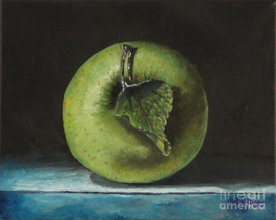 Green and Yellow Apple Painting by Bob Williams