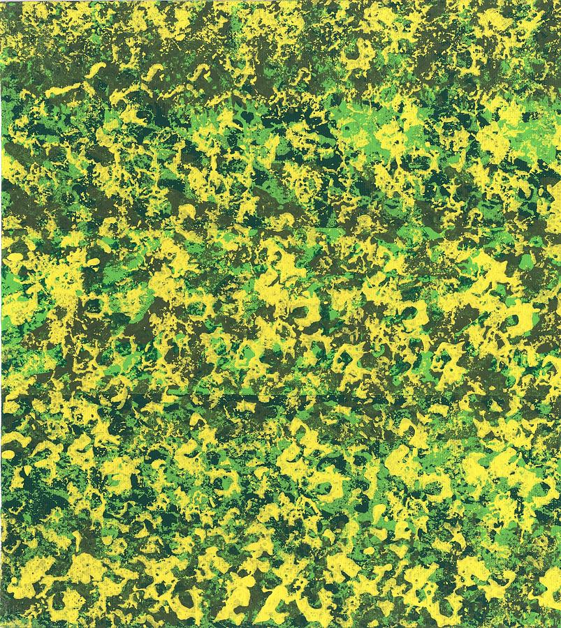 Green and Yellow Explosion Painting by Eric Harsa