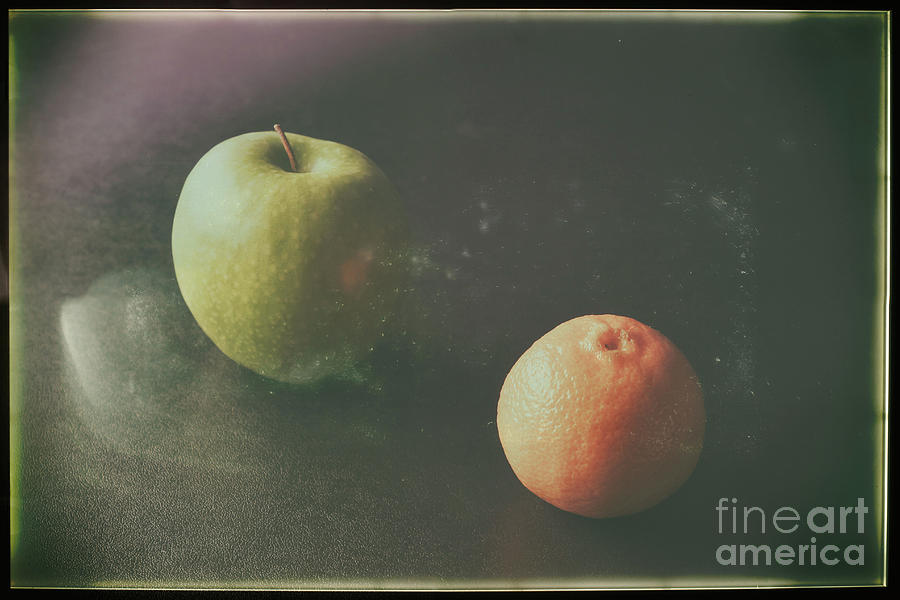 Green Apple and Tangerine Photograph by Jimmy Ostgard