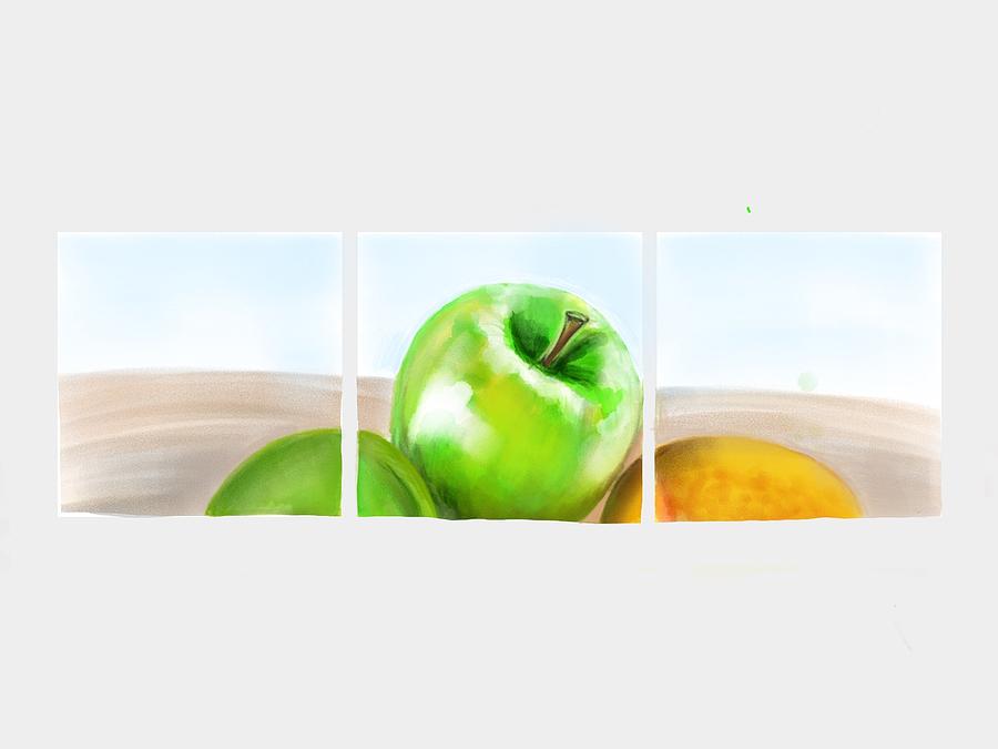 Fruit Digital Art - Green Apple by Reema Gandhi