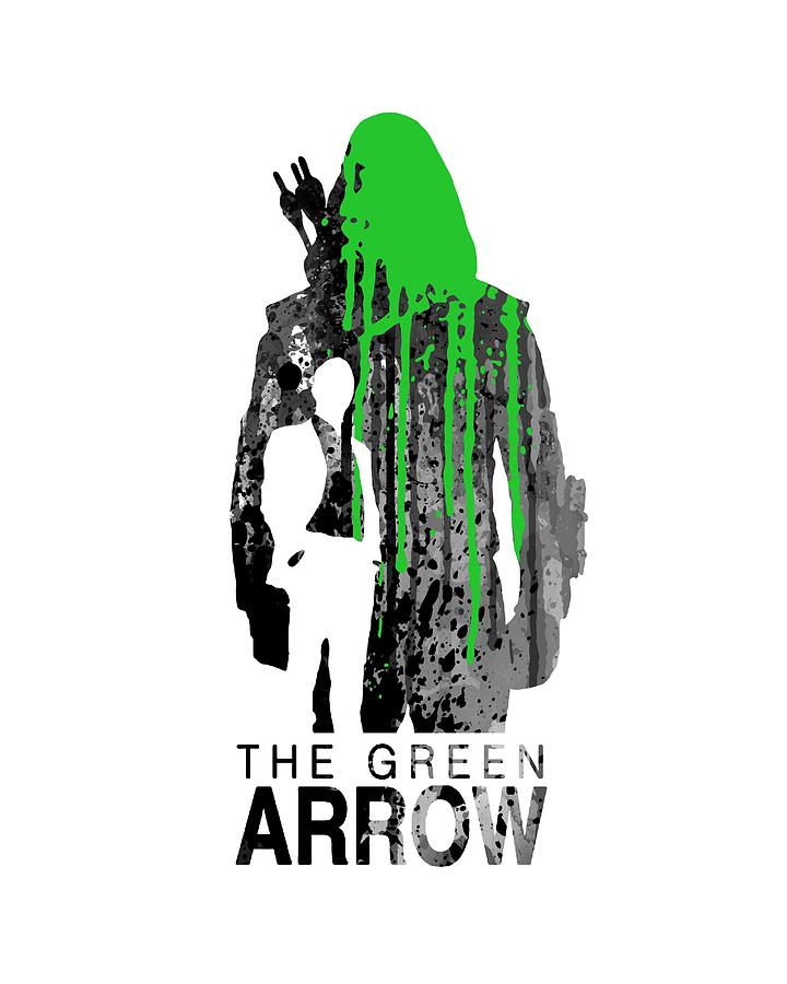 Green Arrow Painting by Art Popop