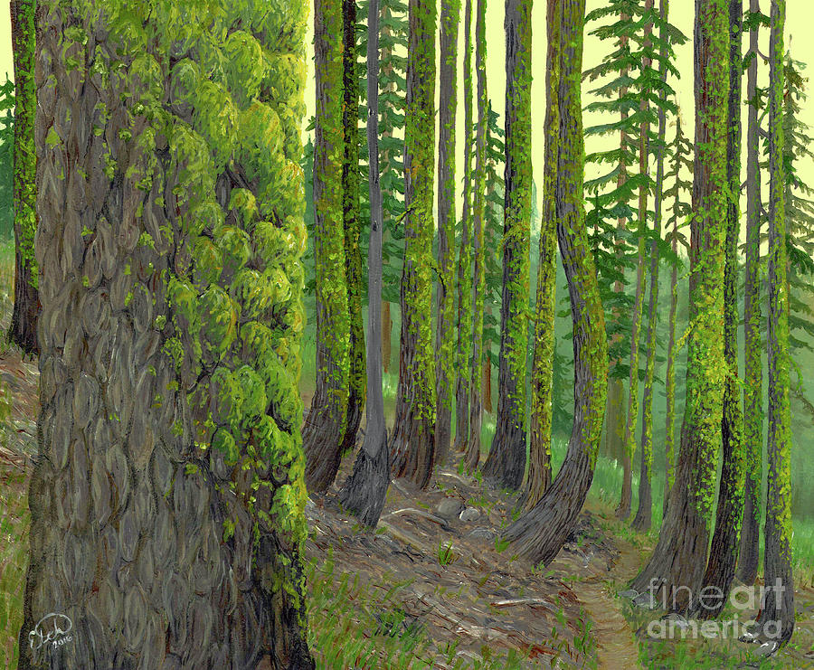 Green as a Forest Painting by Elizabeth Mordensky