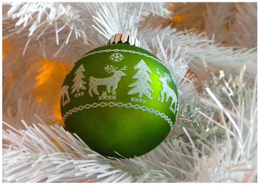 Green Ball Tree Ornament Photograph by Stan  Magnan