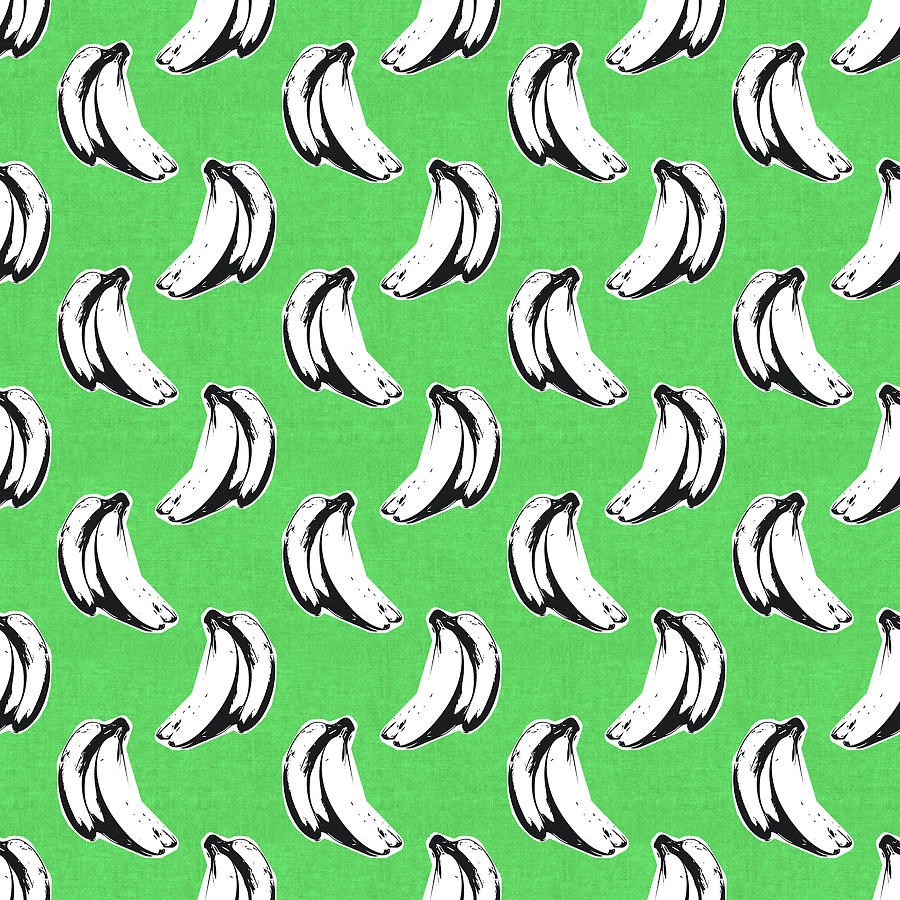 Bananas Digital Art - Green Bananas- Art by Linda Woods by Linda Woods