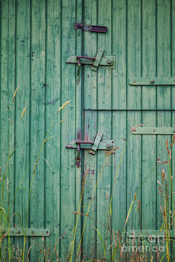 Architecture Photograph - Green barn door by Sophie McAulay
