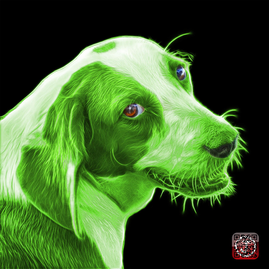 Green Beagle dog Art- 6896 - BB Painting by James Ahn