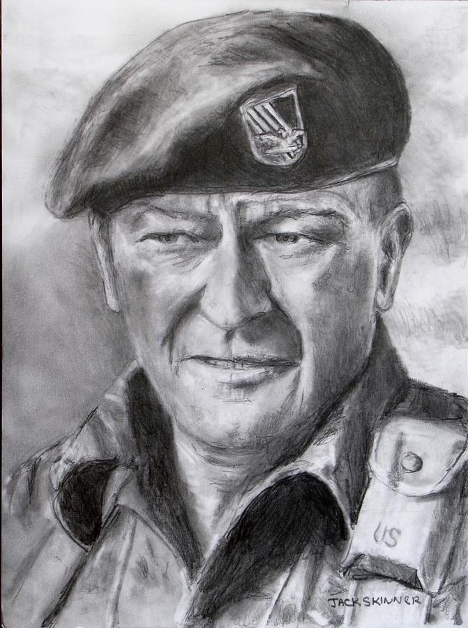 Green Beret Drawing by Jack Skinner