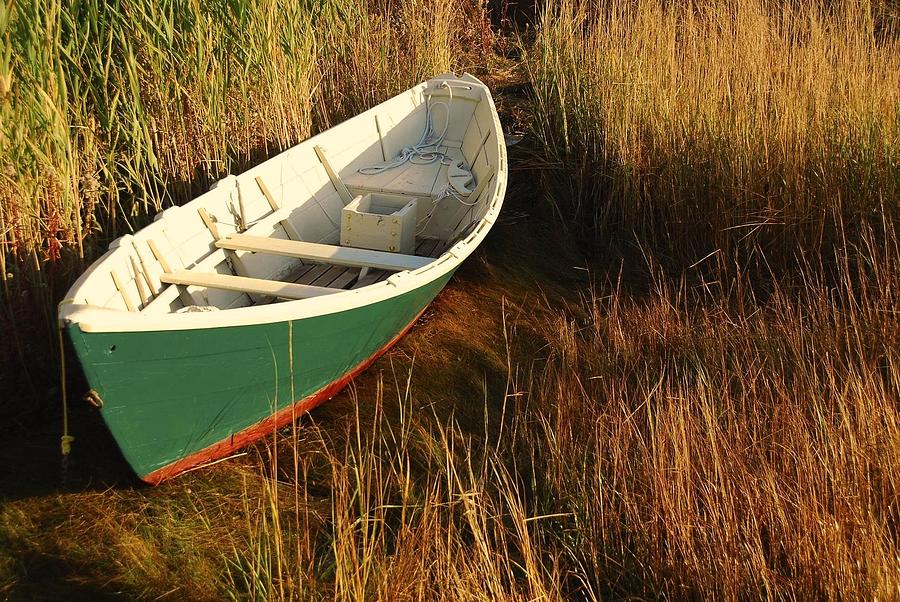 Landscape Photograph - Green Boat by AnnaJanessa PhotoArt
