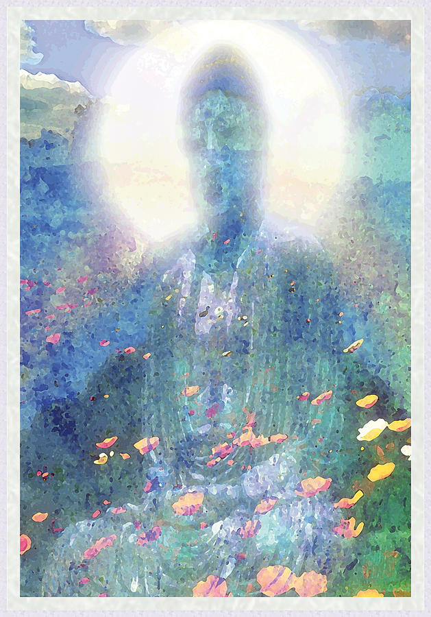 Green Buddha Digital Art by Harald Dastis