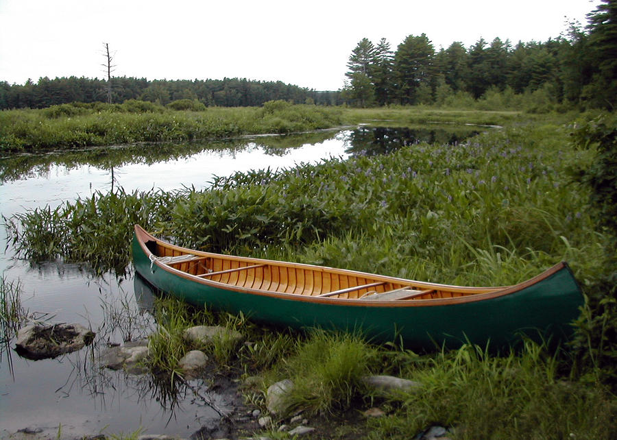 Green Canoe and NH Marsh Photograph by Betsy Derrick