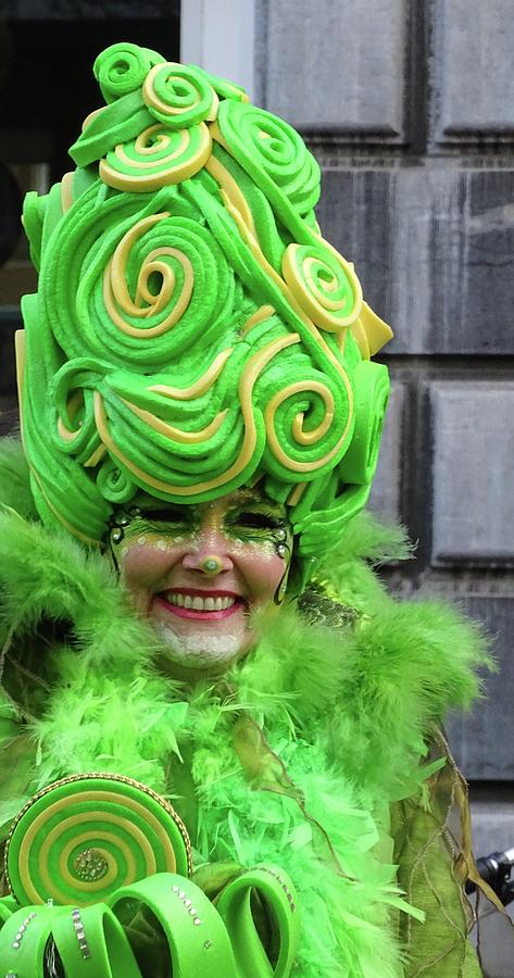 Green Carnival Costume Photograph by Chuck Stewart - Fine Art America