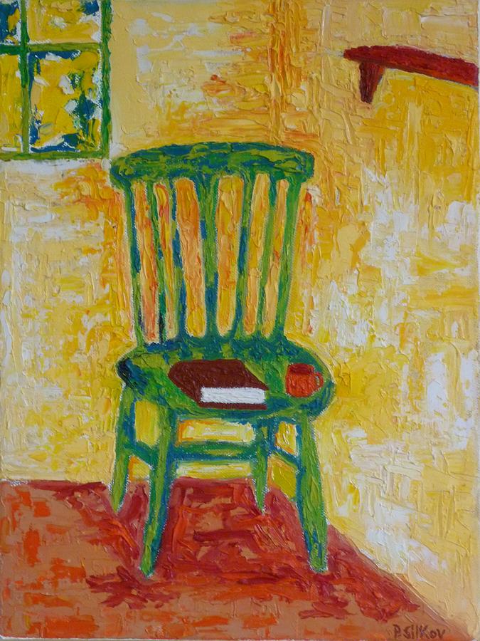 Still Life Painting - Green Chair by Peter Silkov