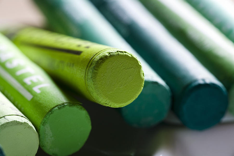 Green crayons Photograph by Frank Tschakert - Fine Art America