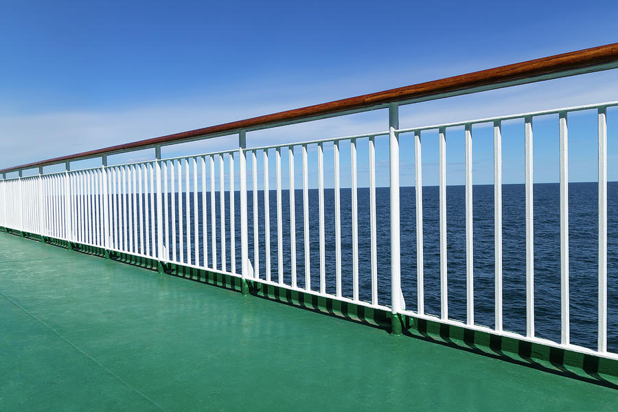 Summer Photograph - Green deck of a passenger ship by GoodMood Art