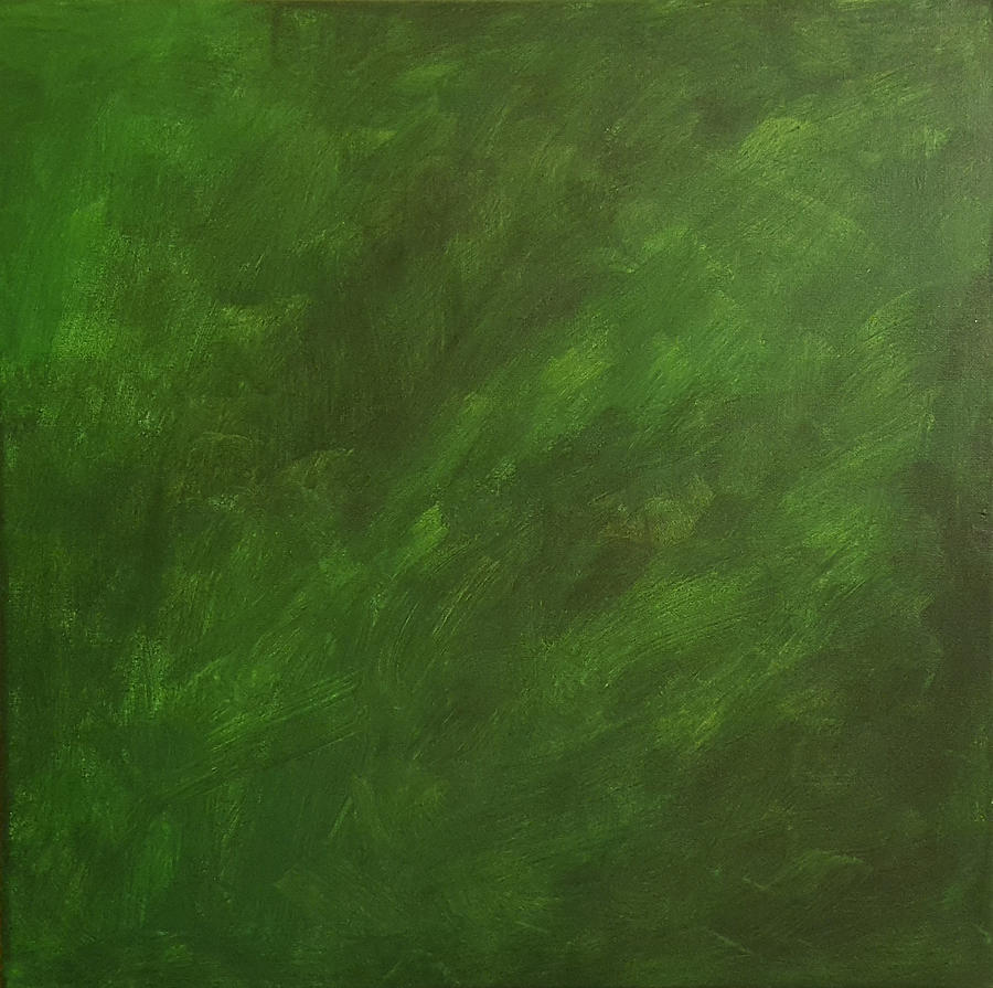 Green Distance Painting by Russell Collins