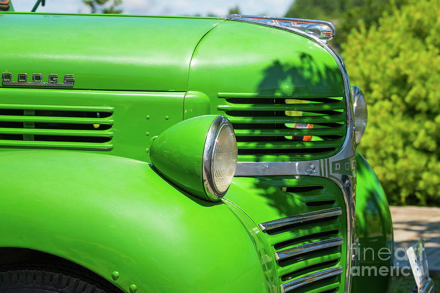 Green Dodge Truck Photograph by Les Palenik