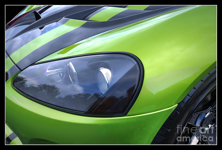 Green Dodge Viper Photograph by Arttography LLC