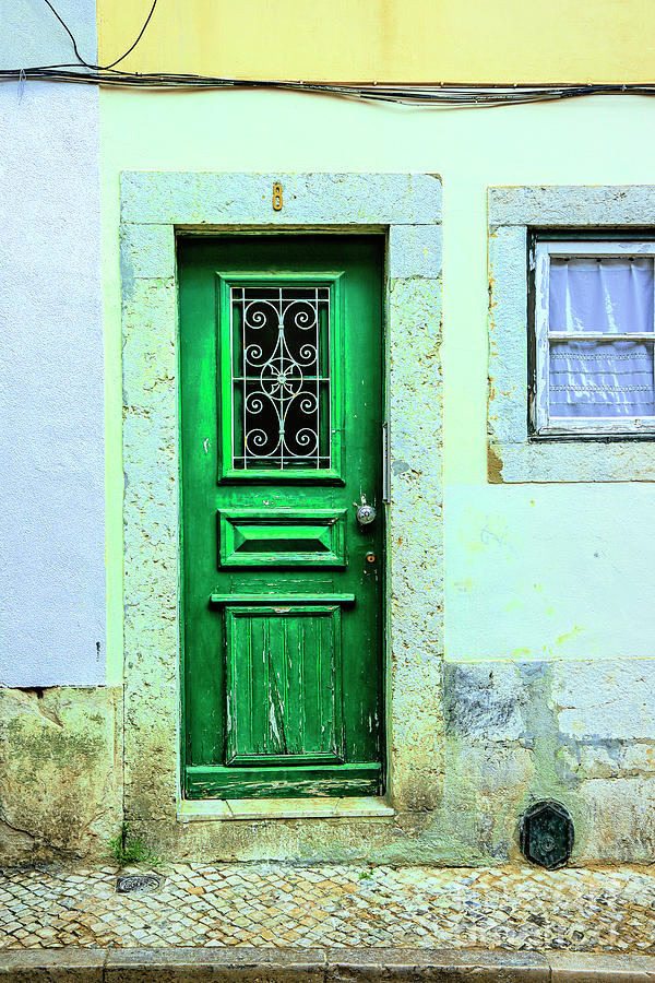 Green Door Blue Window Photograph by Rick Bragan