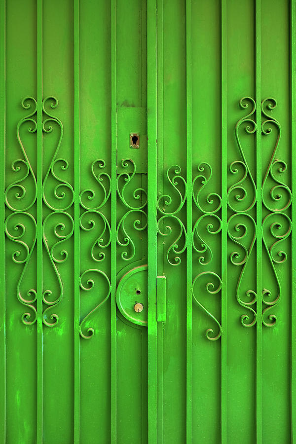 Green Door Photograph by Carlos Caetano
