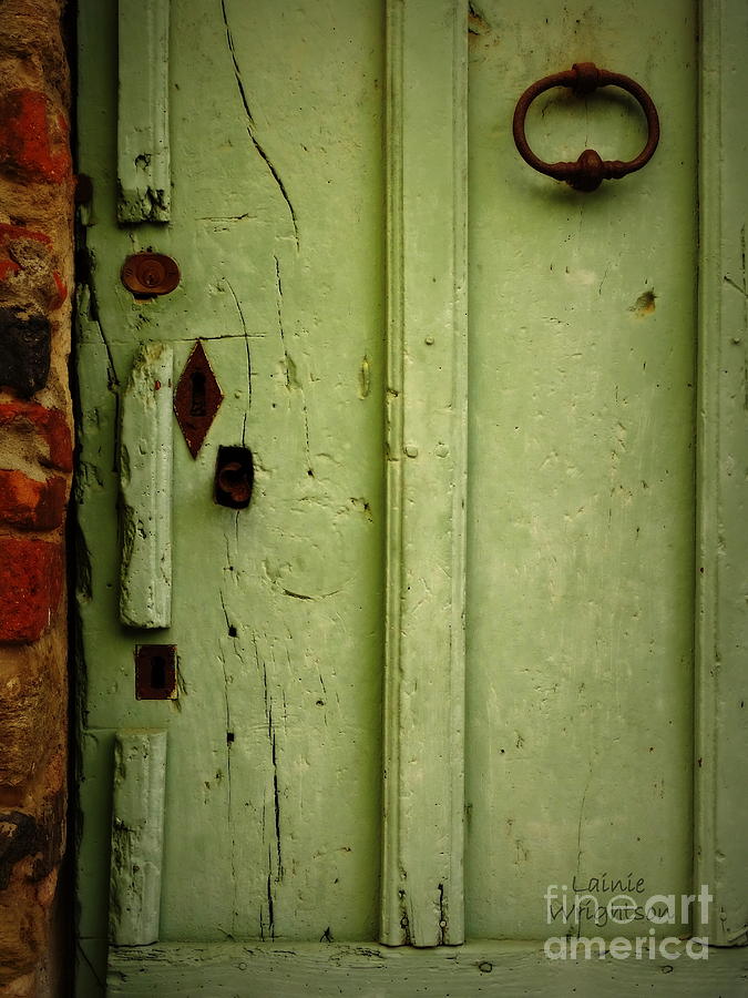 Green Door Details Photograph by Lainie Wrightson