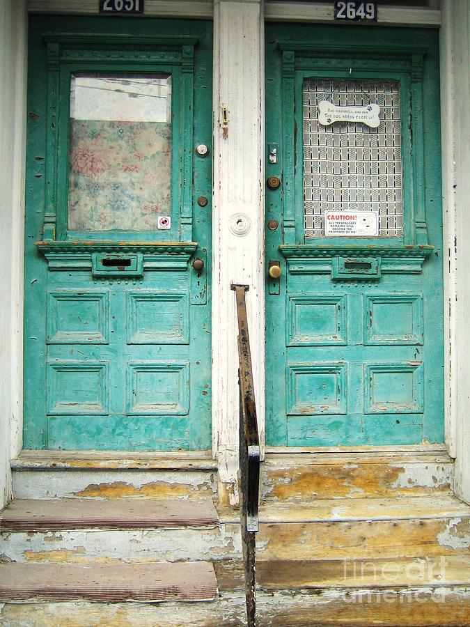 Green Doors Photograph by Reb Frost