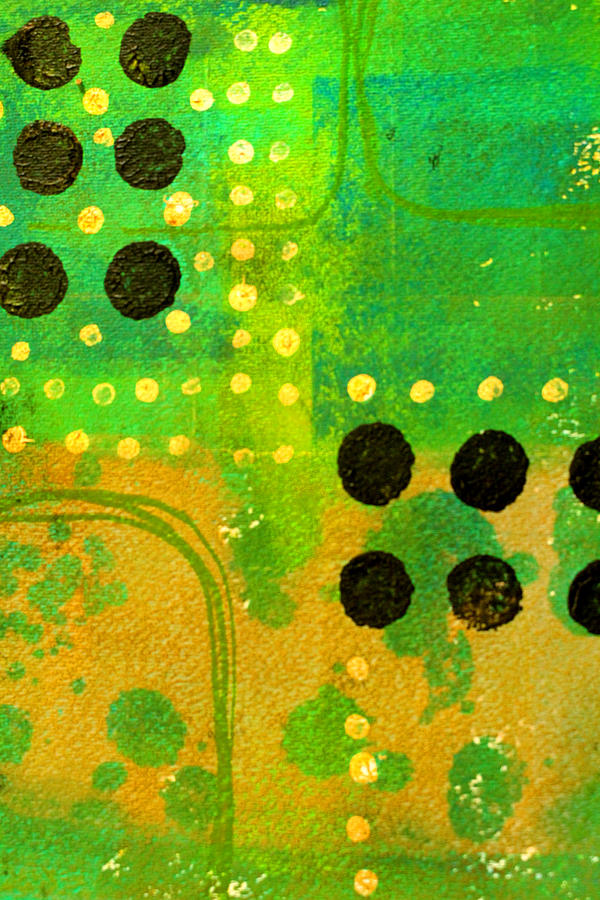 Green Dot Painting by Nancy Merkle