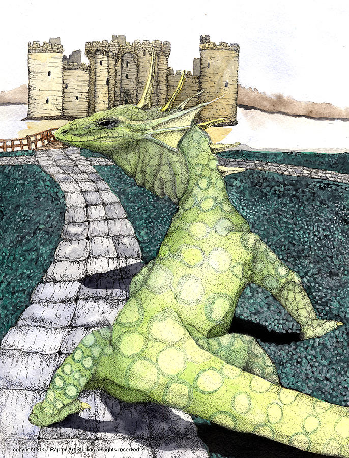 Green dragon Mixed Media by Preston Shupp Green dragon Mixed Media by Preston Shupp