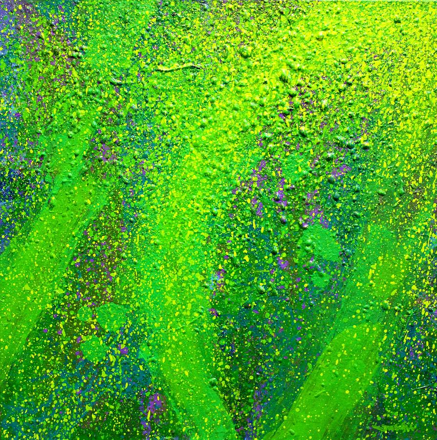 Abstract Painting - Green Everywhere by John  Nolan