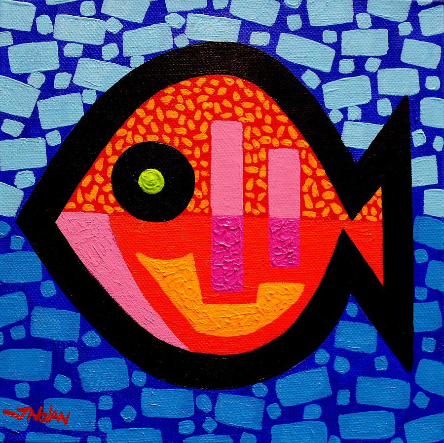Green Eyed Fish  Painting by John  Nolan