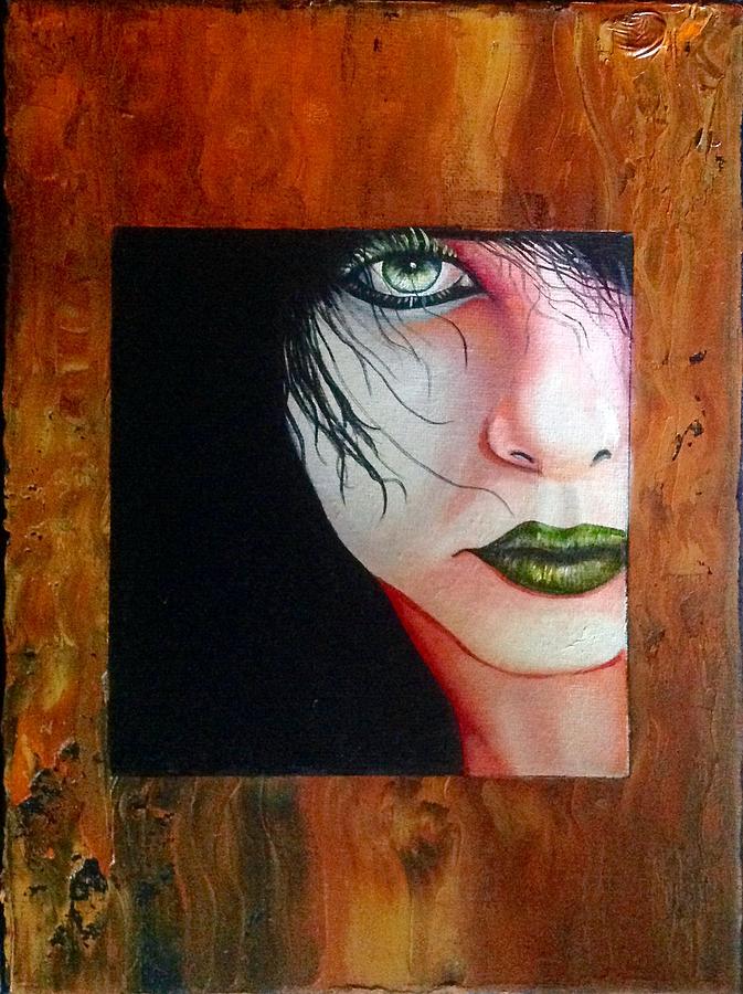 Green Eyed Lady Painting by Martin Schmidt