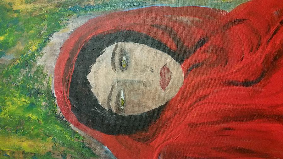 Green Eyes Girl Painting by Rodica Vinca - Fine Art America