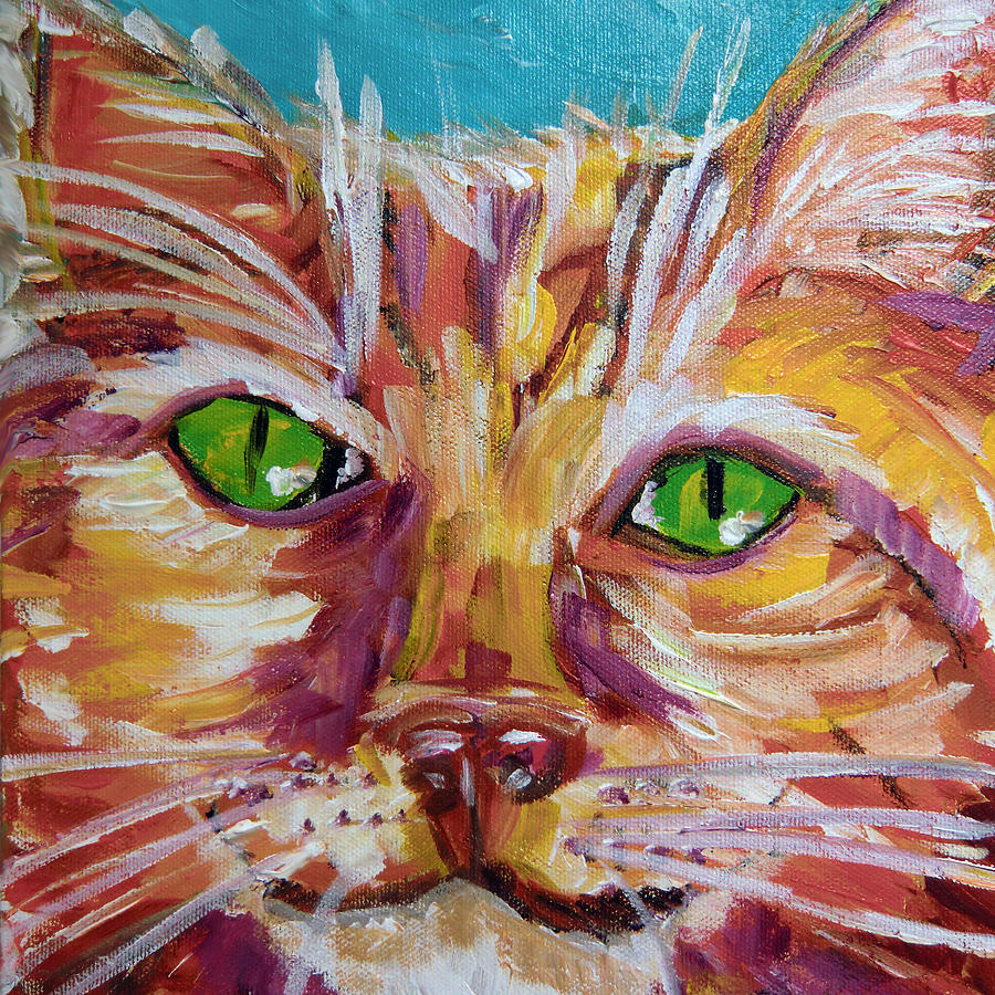 Green Eyes Painting by Ilene Richard - Fine Art America