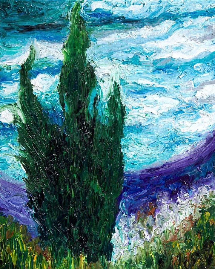 Green Flame Painting by Chiara Magni Green Flame Painting by Chiara Magni