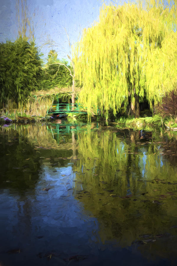 Green Footbridge in Monets Garden Photograph by David Smith