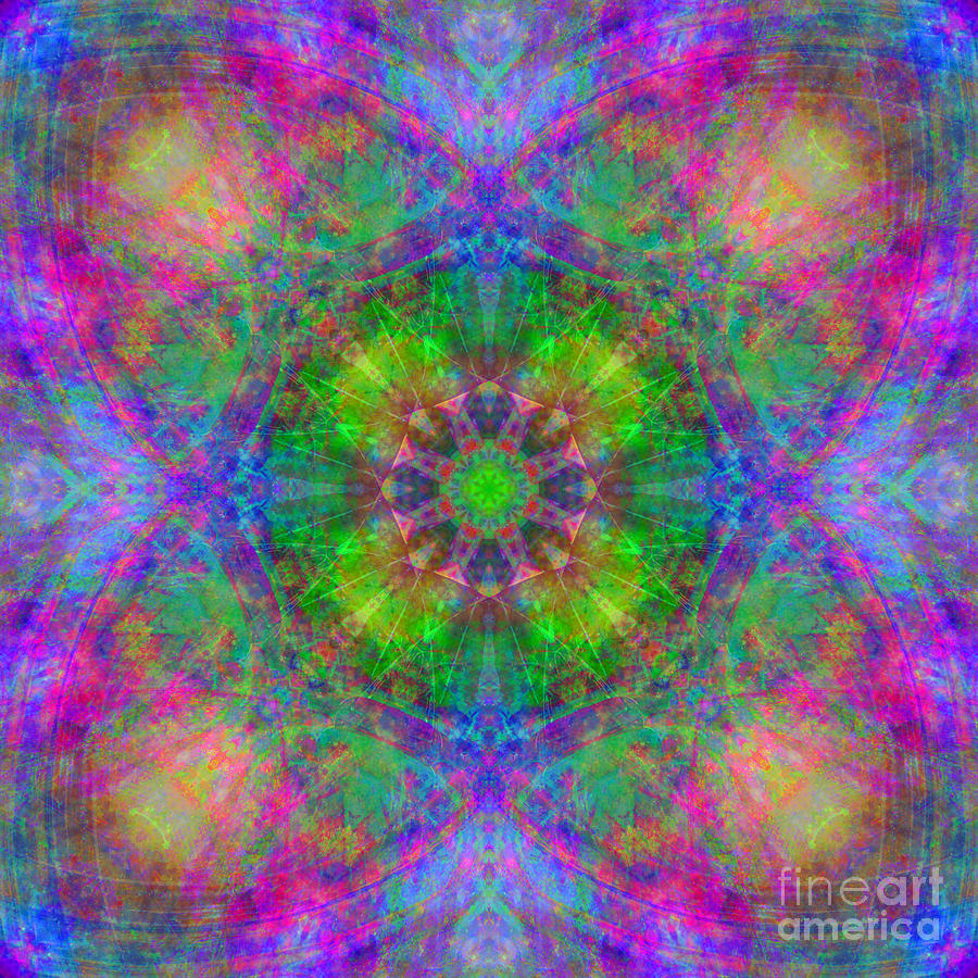 Green Flower Mandala Digital Art by Susan Bloom - Fine Art America