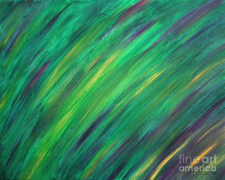 Green Future Painting Painting by Kristen Fox