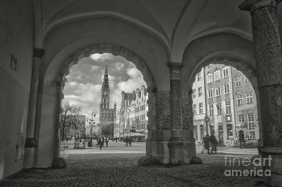 Green Gate, Long Market, Gdansk Bw Photograph