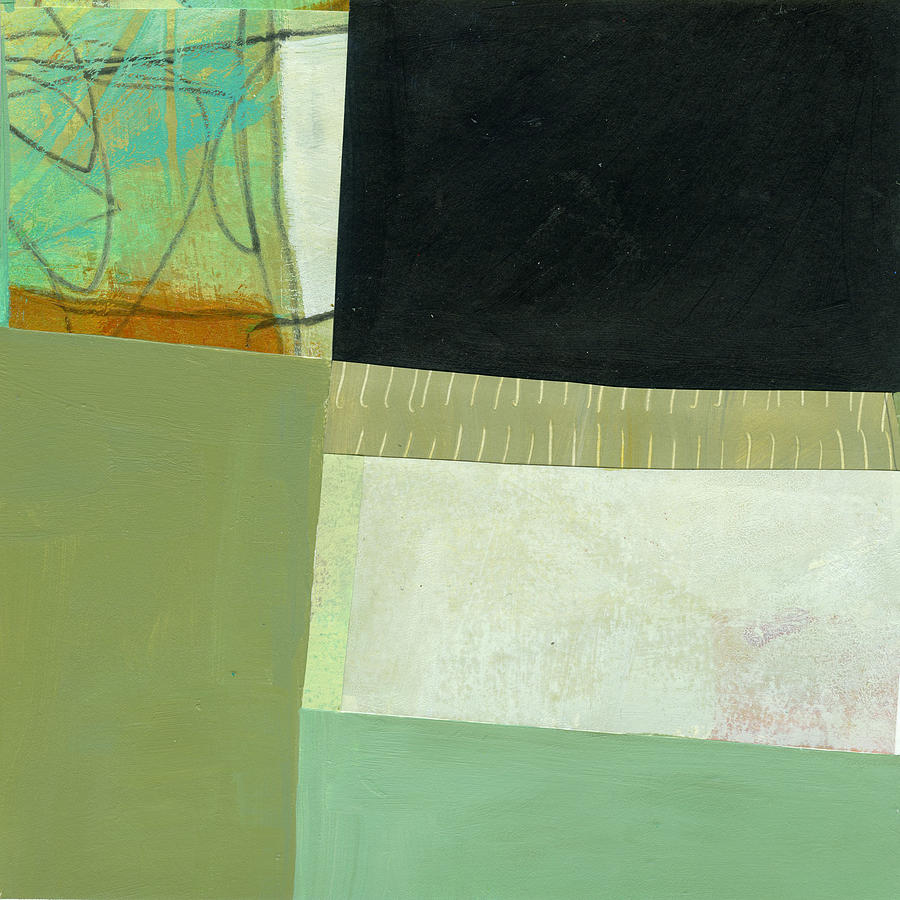 Pattern Painting - Green Gray by Jane Davies