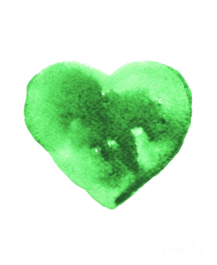 green heart painting