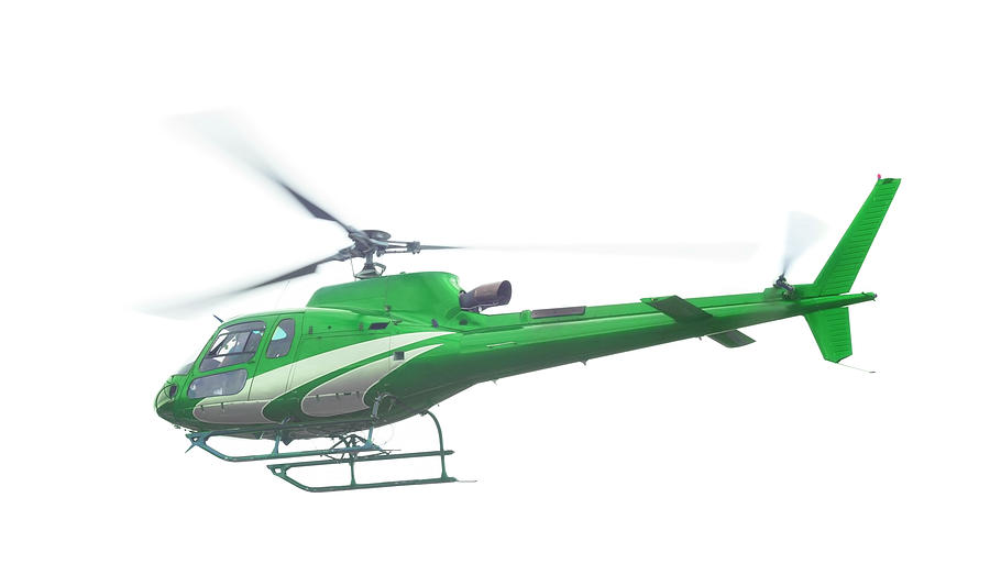 helicopter white background