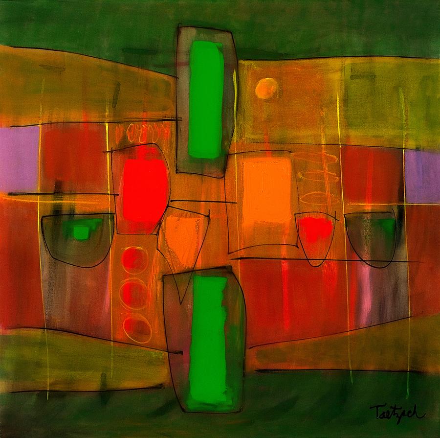 Green Here and There Painting by Lynne Taetzsch