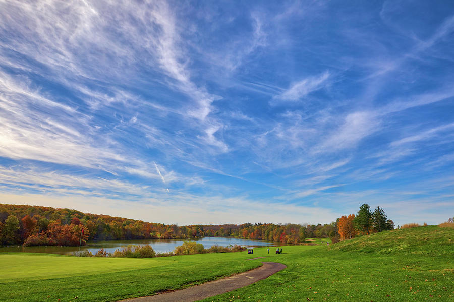 Fall Photograph - Green Hill Golf Course  by Juergen Roth