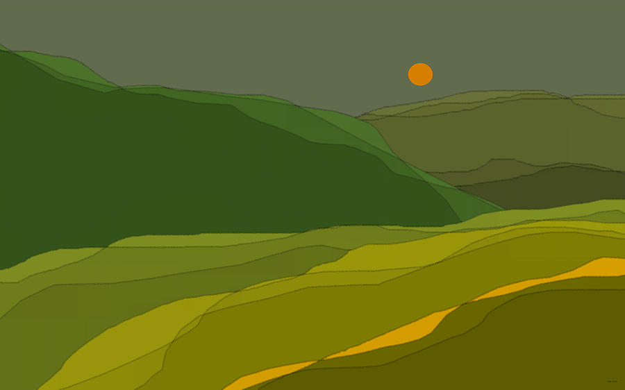 Green Hills Digital Art by Val Arie Green Hills Digital Art by Val Arie