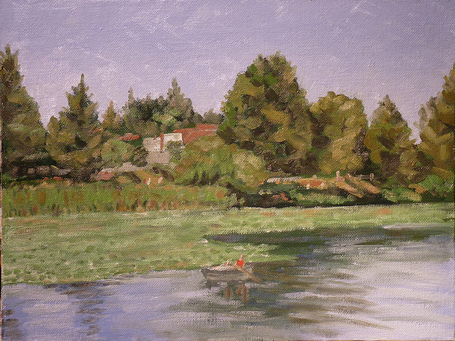 Green Lake Summer Painting by Stan Chraminski