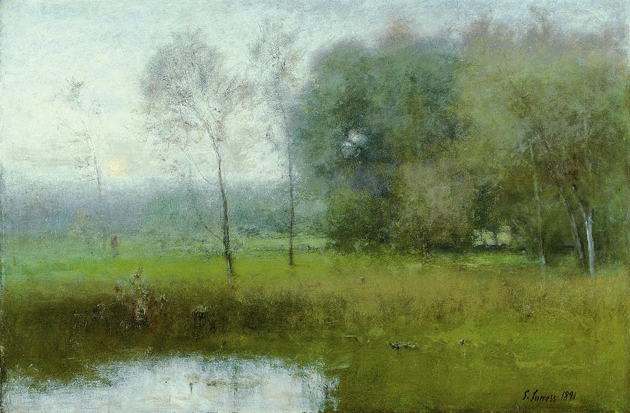 Green Landscape Painting by George Inness