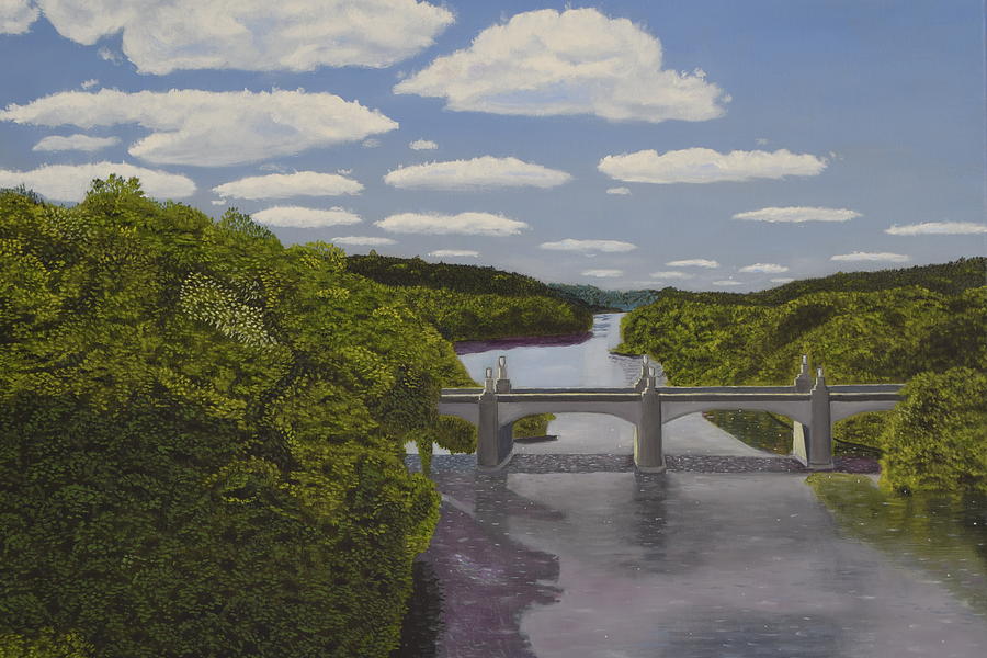 Green lane bridge Painting by Michael Walsh | Fine Art America